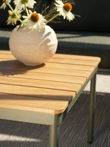 Reno mesa de centro - Nordic green-natural wood, 110x70 cm - Brafab