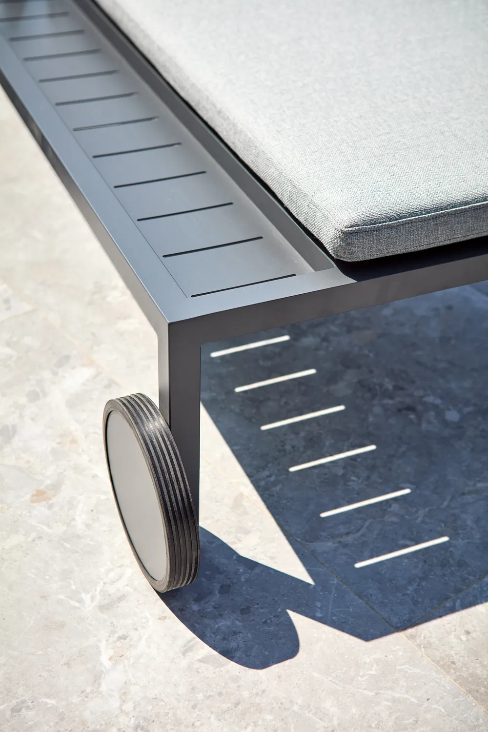 Samvaro espreguiçadeira 218x92 cm, Antracite-verde pérola Brafab