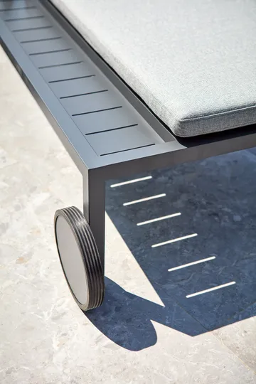 Samvaro espreguiçadeira 218x92 cm - Antracite-verde pérola - Brafab