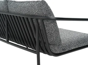 Sofá Bendt - Preto-teddy formiga - Brafab