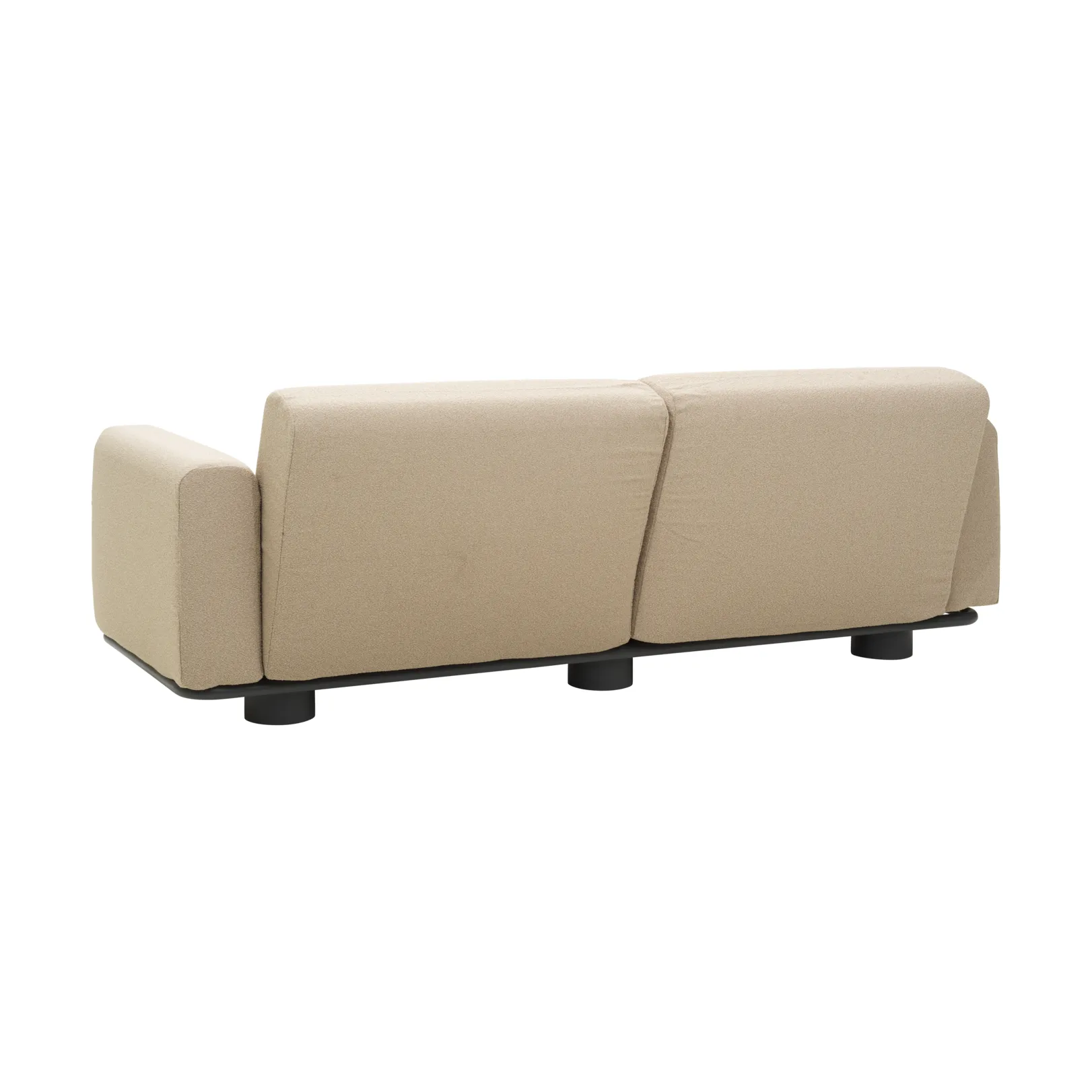Sofá Bolster, Antracite-teddy beige, 2,5 lugares Brafab