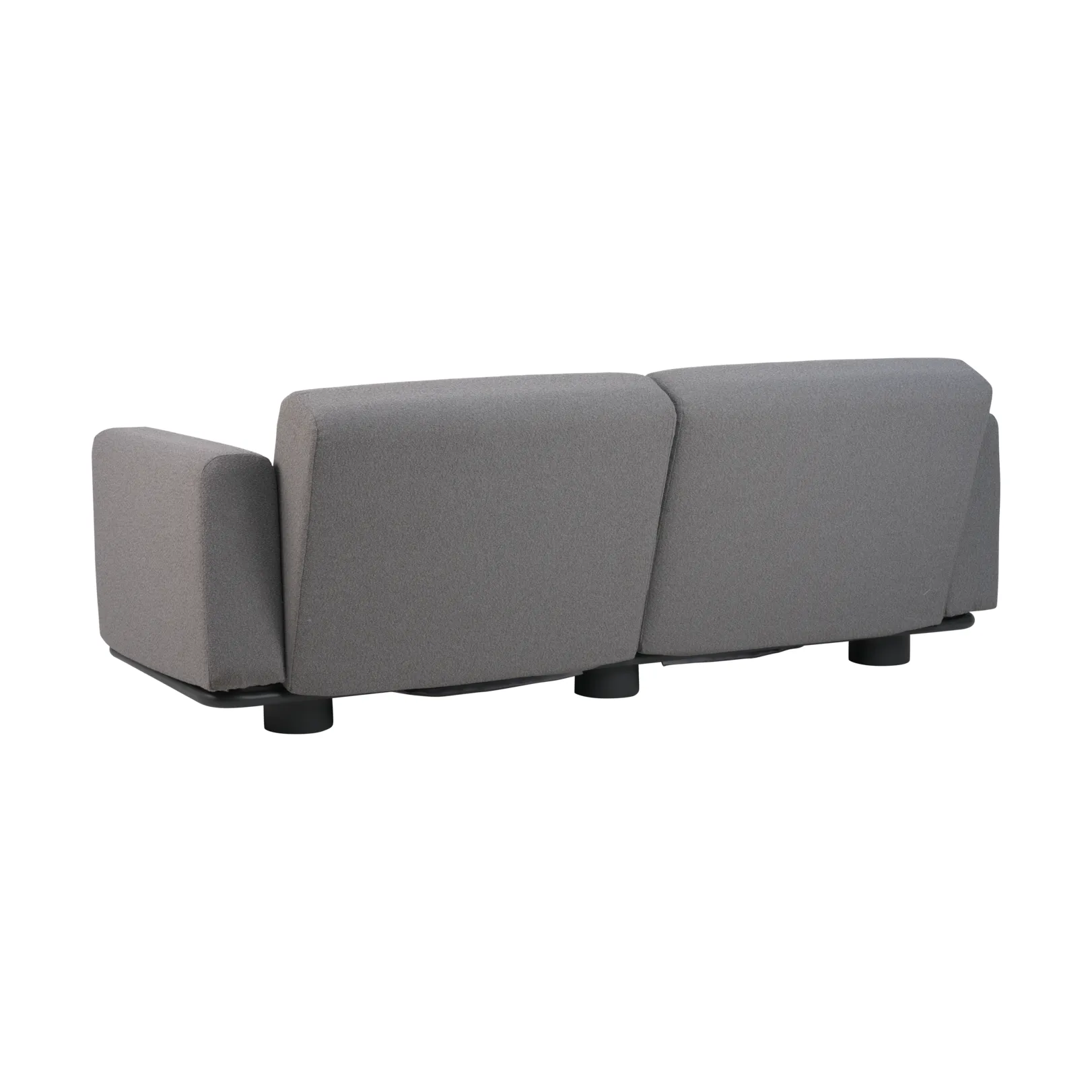 Sofá Bolster, Antracite-teddy grey, 2,5 lugares Brafab
