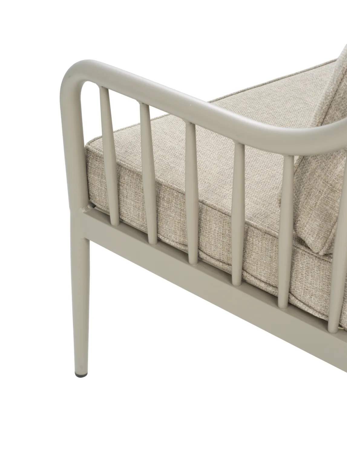 Sofá Coleville, Khaki-burlap beige, 3 lugares Brafab