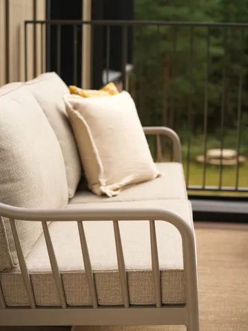 Sofá Coleville - Khaki-burlap beige, 3 lugares - Brafab