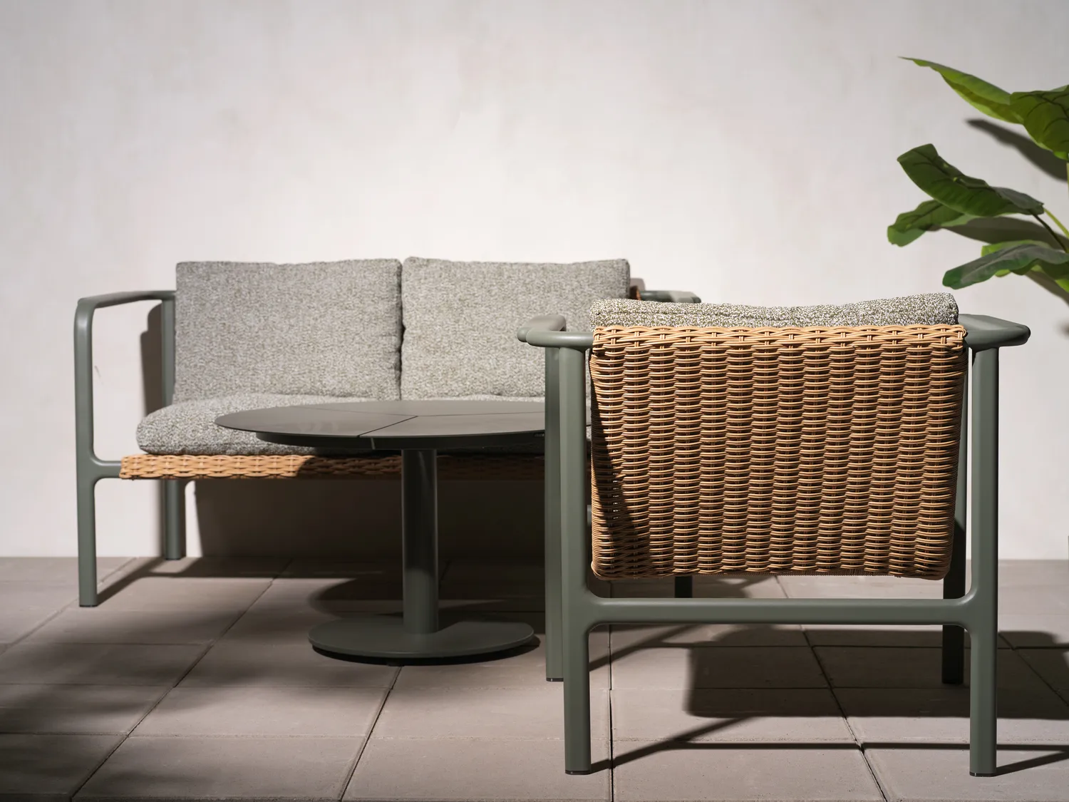 Sofá Motty, Nordic green-teddy verde, 2-lugares Brafab