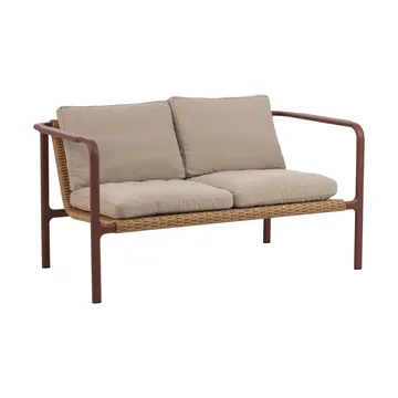 Sofá Motty - Zin red-teddy bege, 2 lugares - Brafab