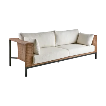 Sofá Shell - Teddy rice-preto - Brafab