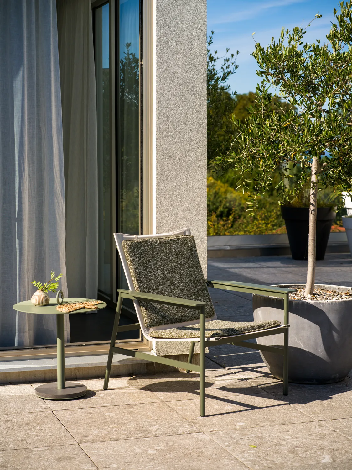 Soro poltrona lounge, Verde nórdico-teddy verde Brafab