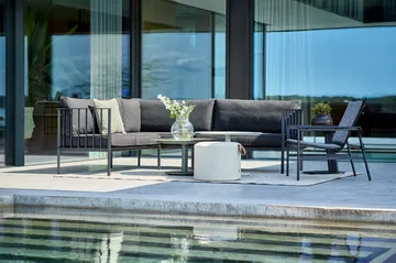 Upper sofá de canto - Preto-teddy preto - Brafab