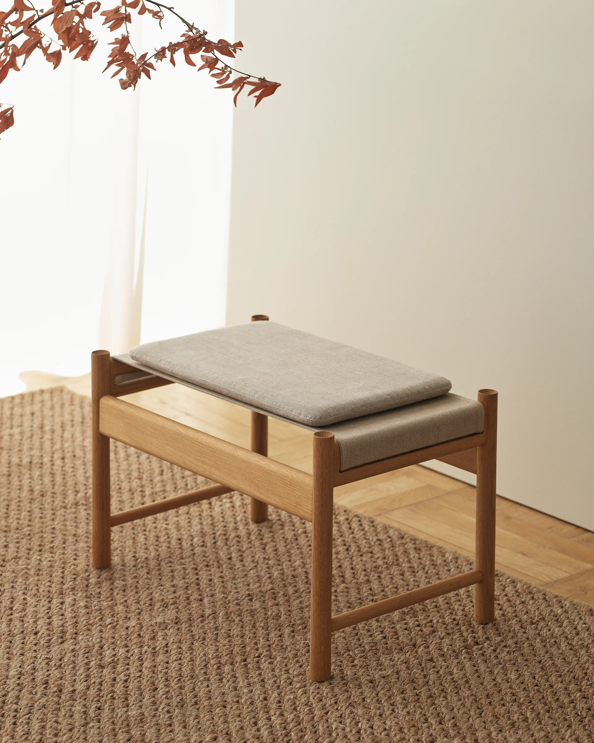 Almofada HB 35x60 cm, Natural lona coupe 26 cm Brdr. Krüger