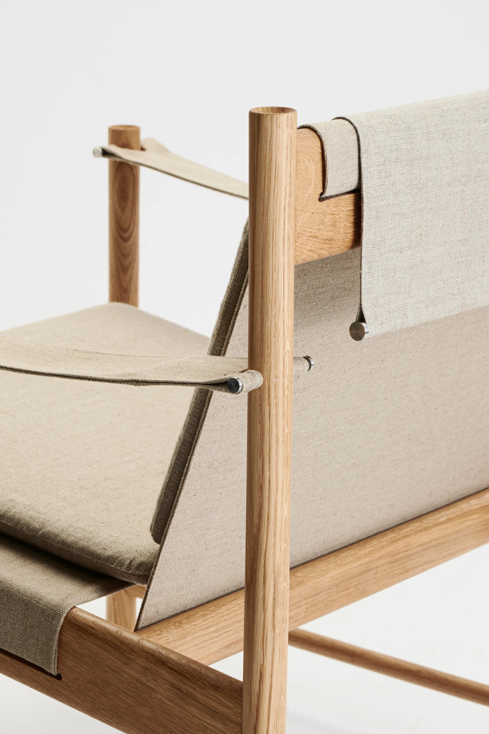 Cadeira lounge HB, Carvalho verniz- lona natur Brdr. Krüger