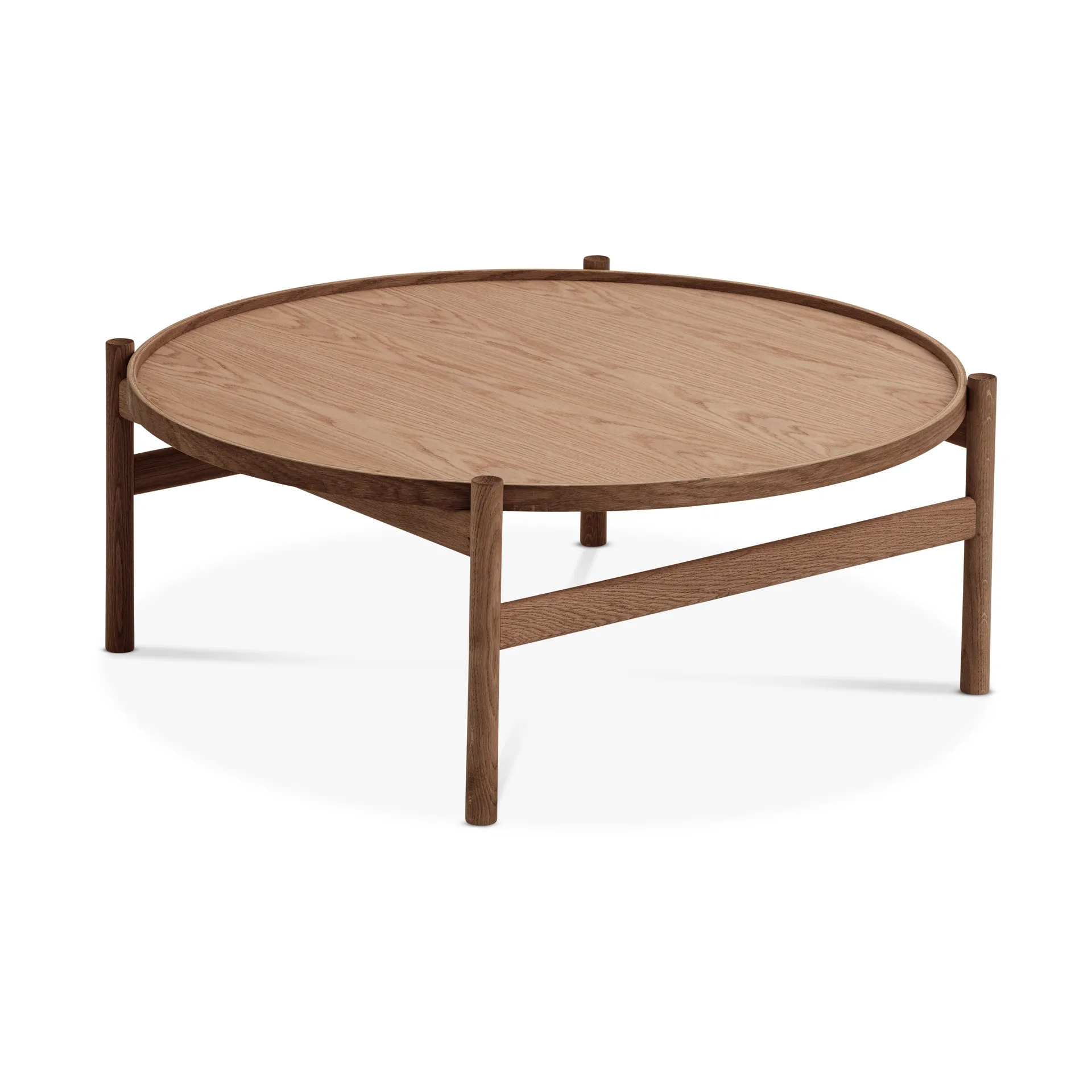 Mesa de centro HB Ø100 cm, Verniz carvalho fumado Brdr. Krüger