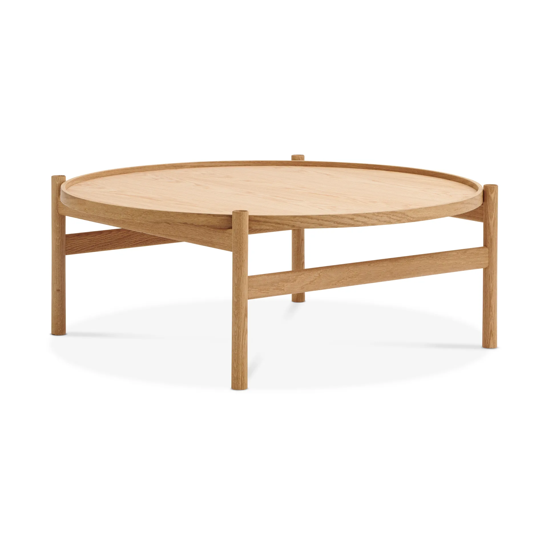 Mesa de centro HB Ø100 cm, Verniz carvalho  Brdr. Krüger