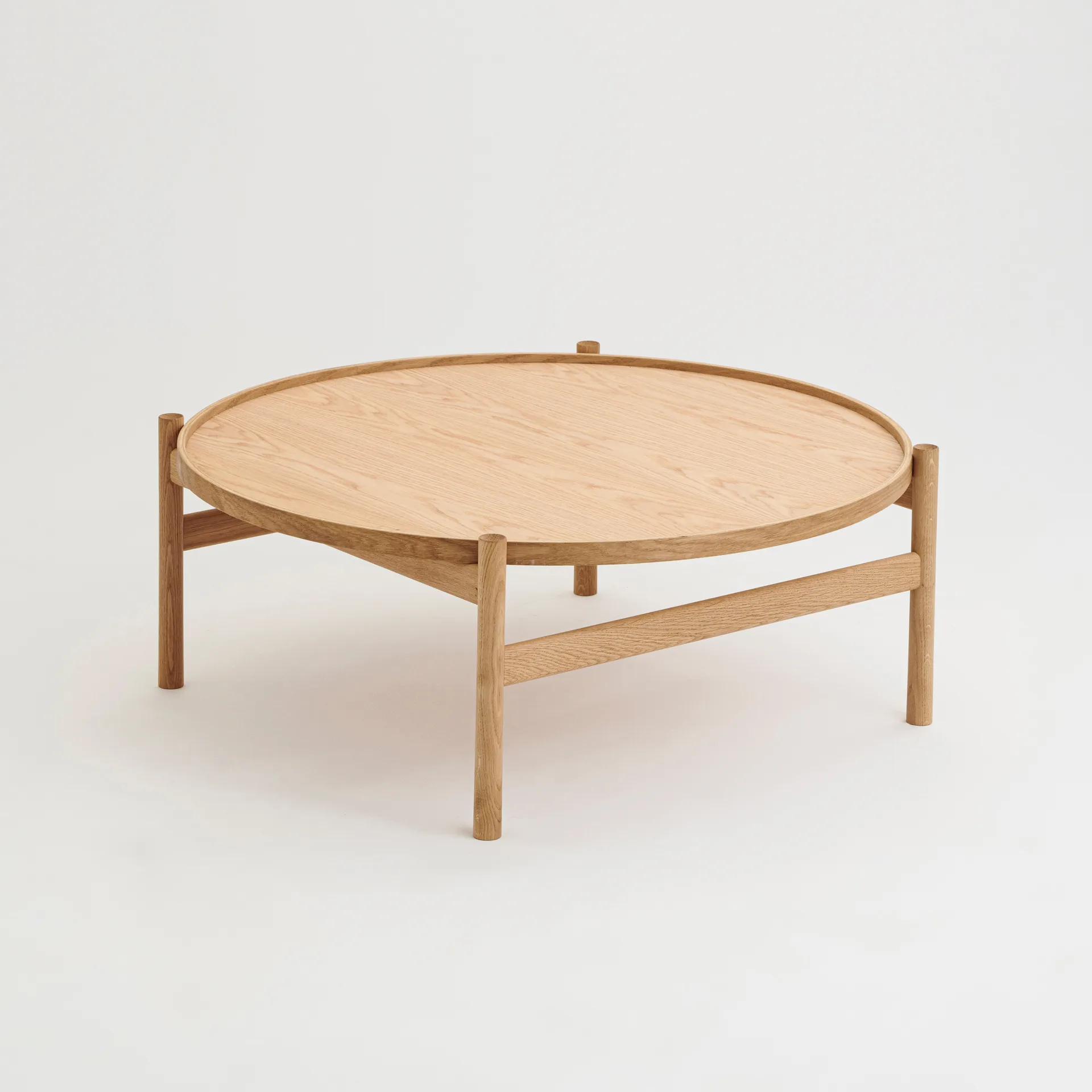 Mesa de centro HB Ø100 cm, Verniz carvalho  Brdr. Krüger
