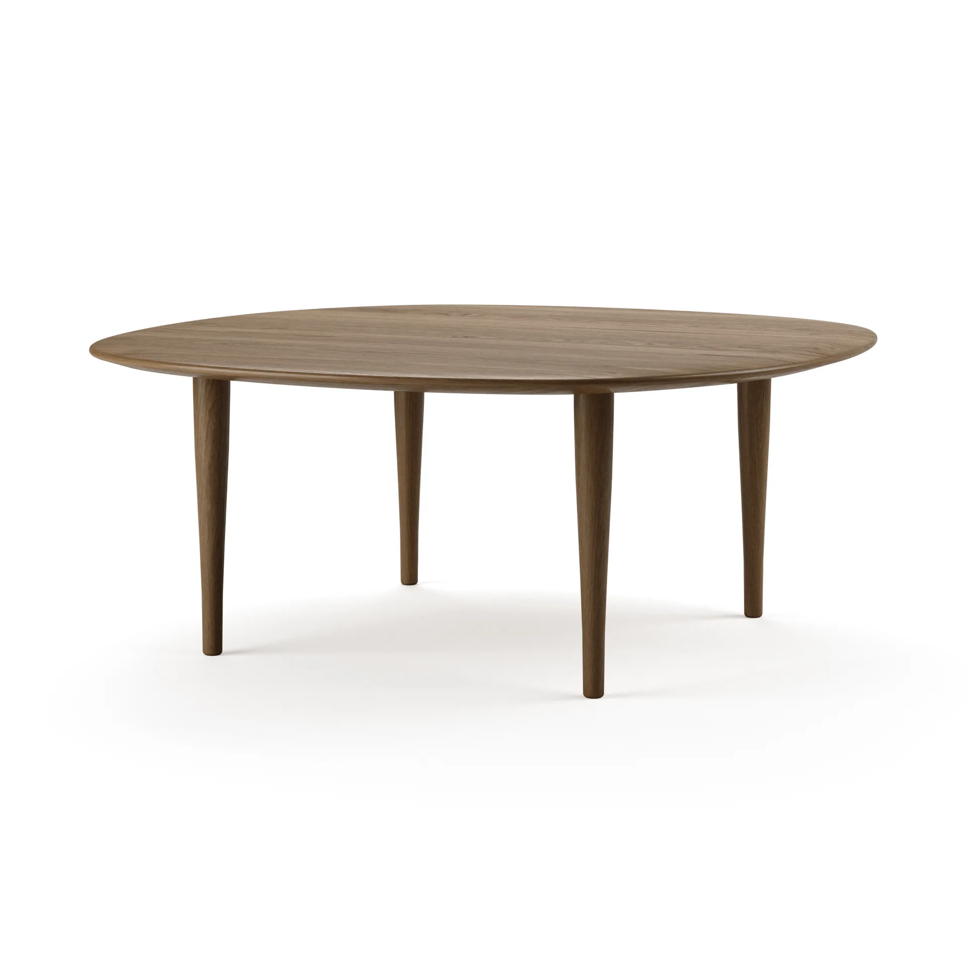 Mesa de centro Jari Ø85 cm, Verniz carvalho fumado Brdr. Krüger