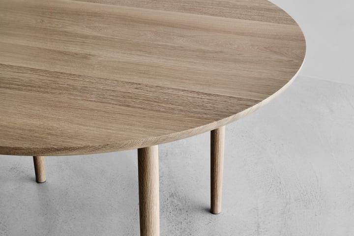 Mesa de jantar Arv Ø120 cm, Branco Verniz carvalho Brdr. Krüger