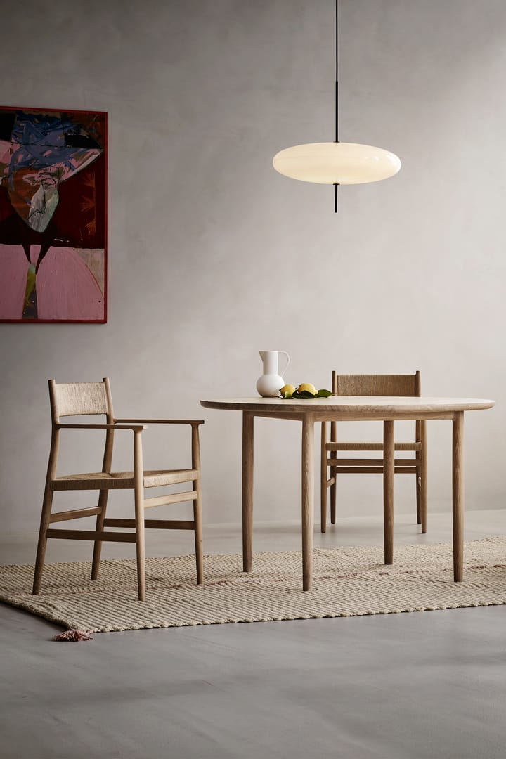 Mesa de jantar Arv Ø120 cm, Branco Verniz carvalho Brdr. Krüger