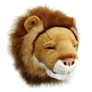 Cabeça de leão de peluche para parede  - Leão - Brigbys