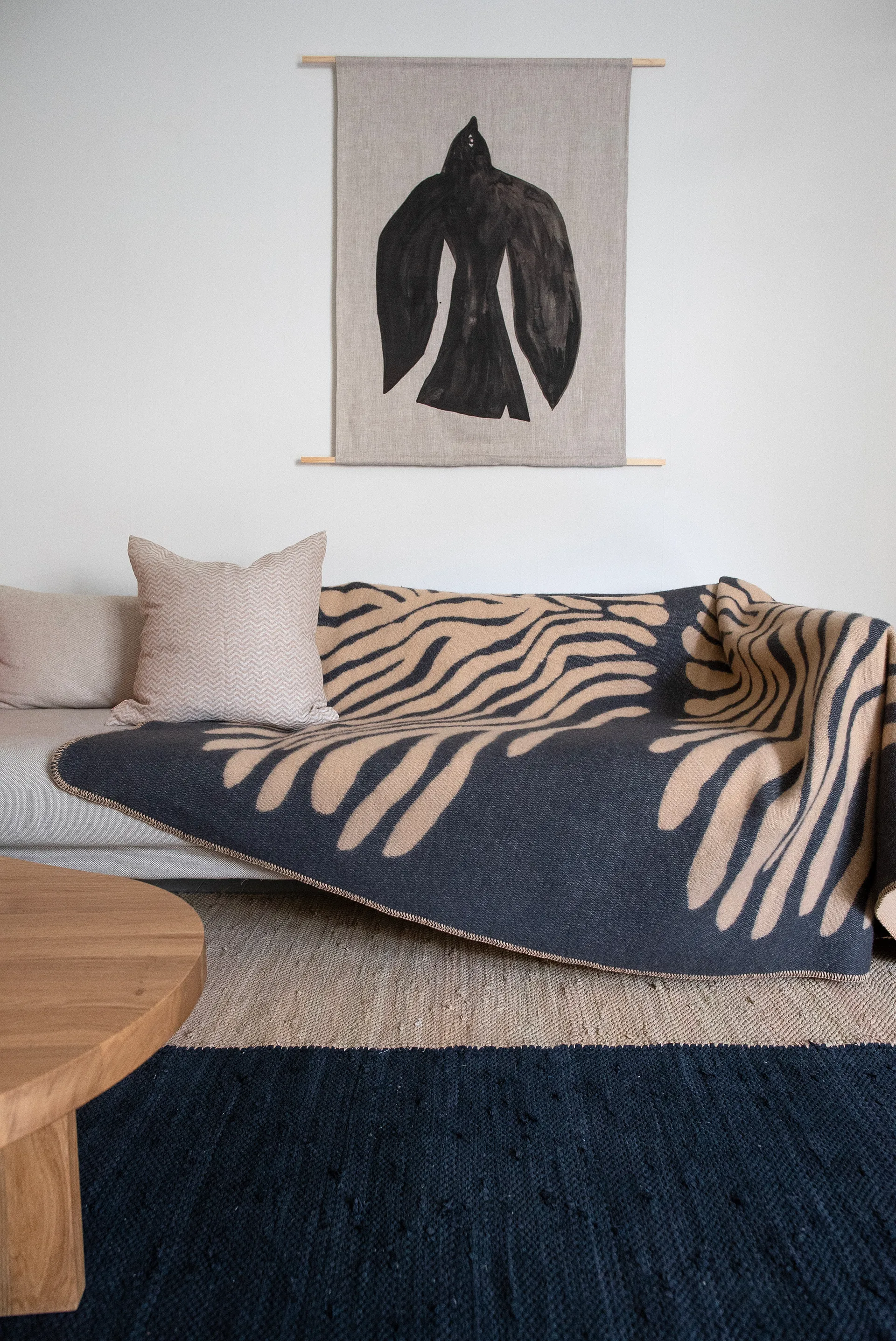 Pine felt, Sand, 180x130 cm Brita Sweden