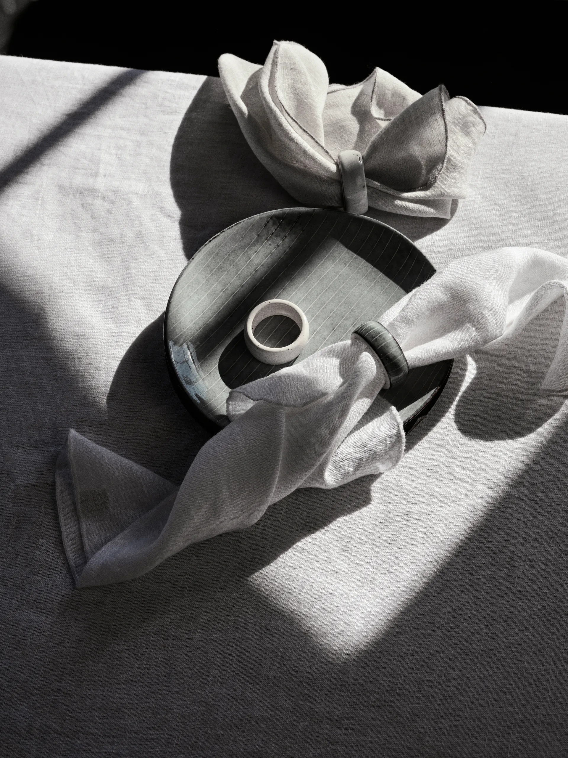 Anel de guardanapo Nordic Sea, 6 unidades, Soft blue Broste Copenhagen