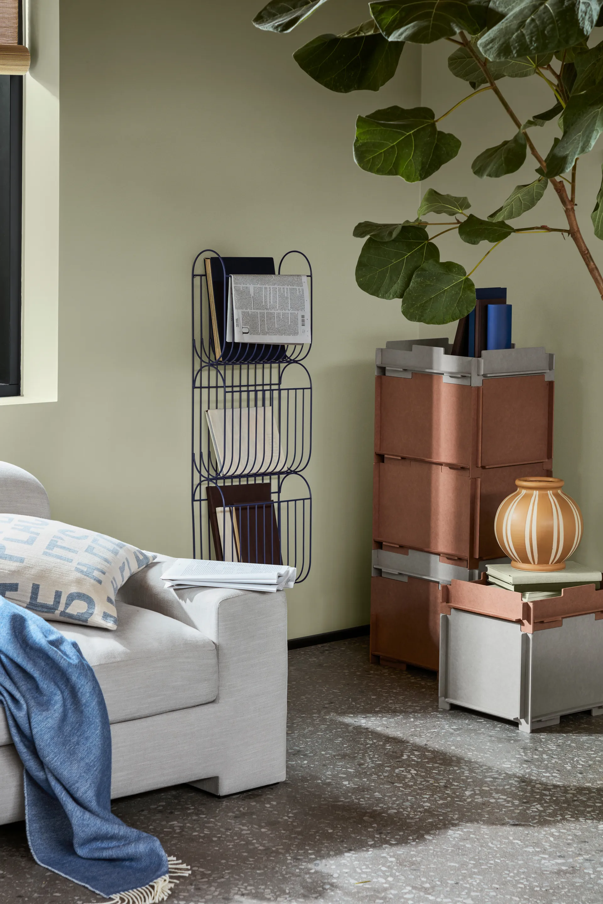 Caixa de arrumação Stacie storage 34x44 cm, Cinza Broste Copenhagen