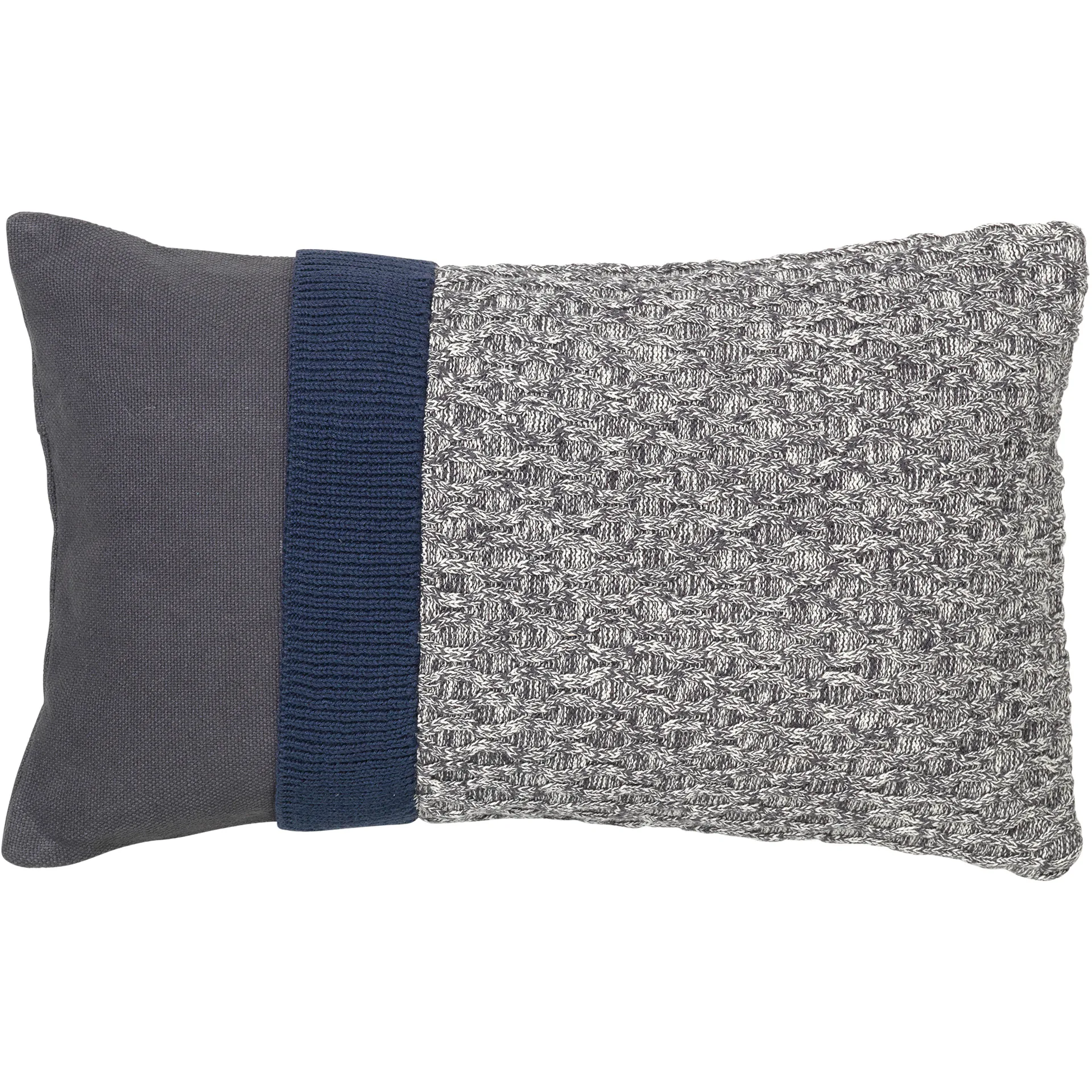 Capa de almofada Knit 30x50 cm, Dark grey-blue night Broste Copenhagen