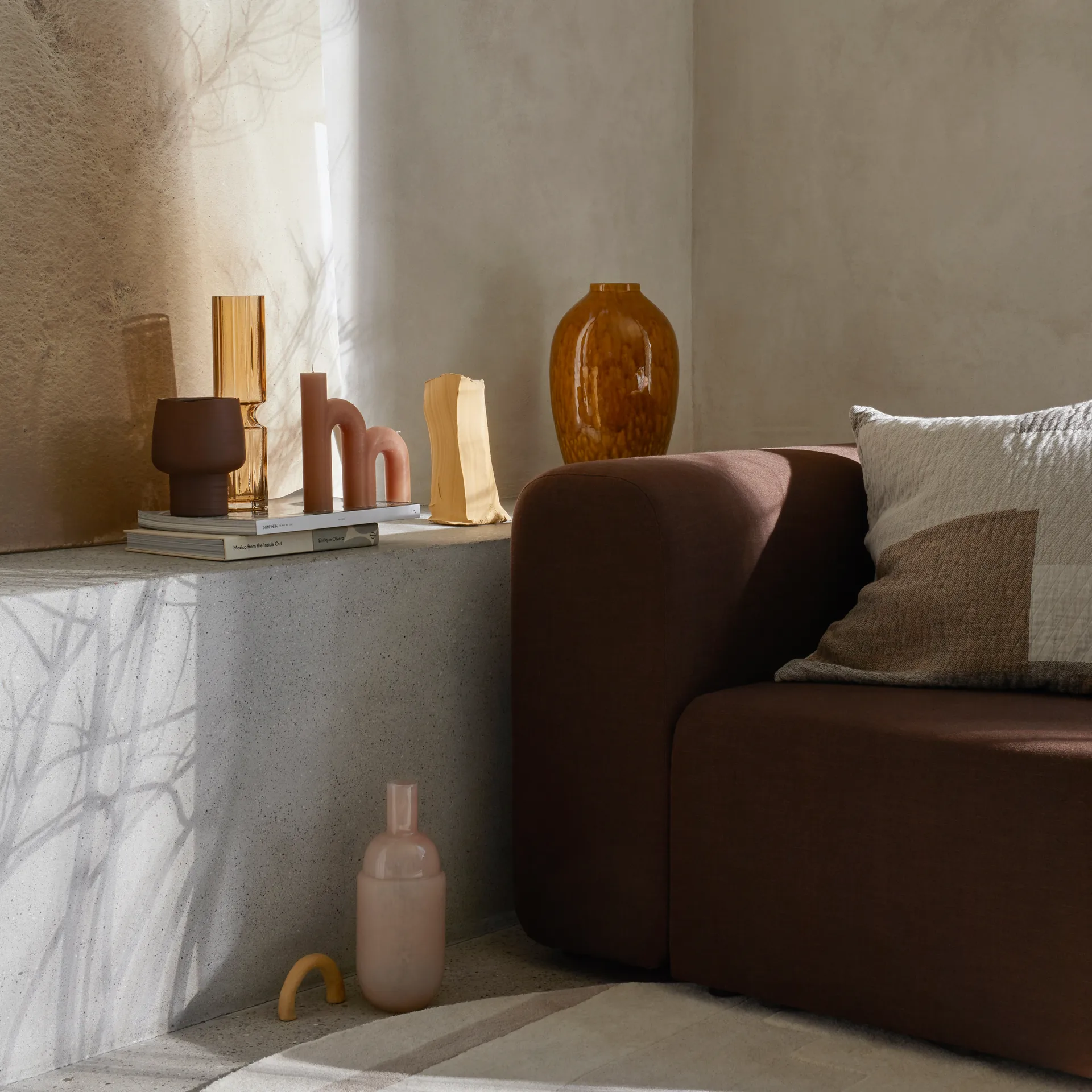 Capa de almofada Patch 60x60 cm, beige-brown Broste Copenhagen