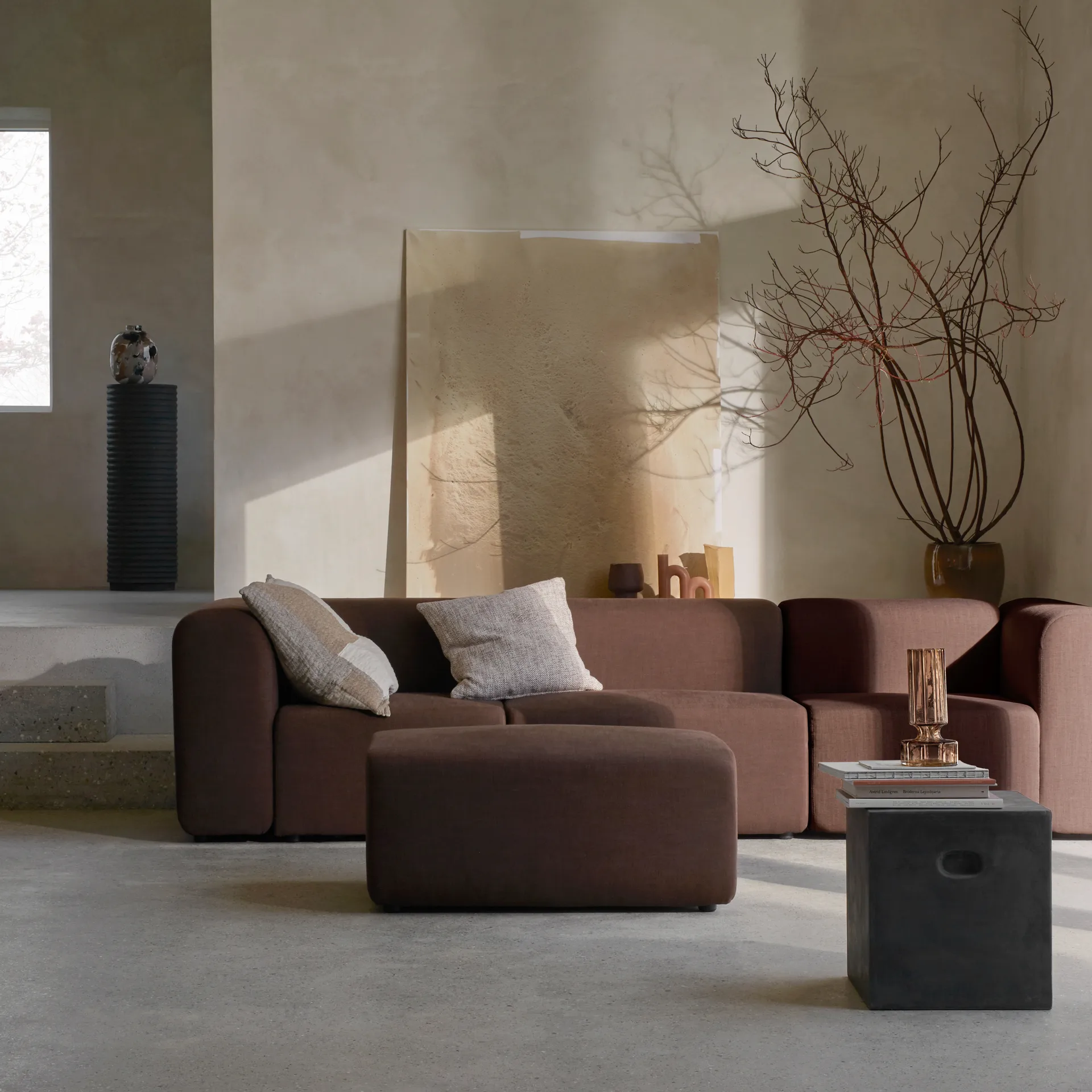 Capa de almofada Patch 60x60 cm, beige-brown Broste Copenhagen