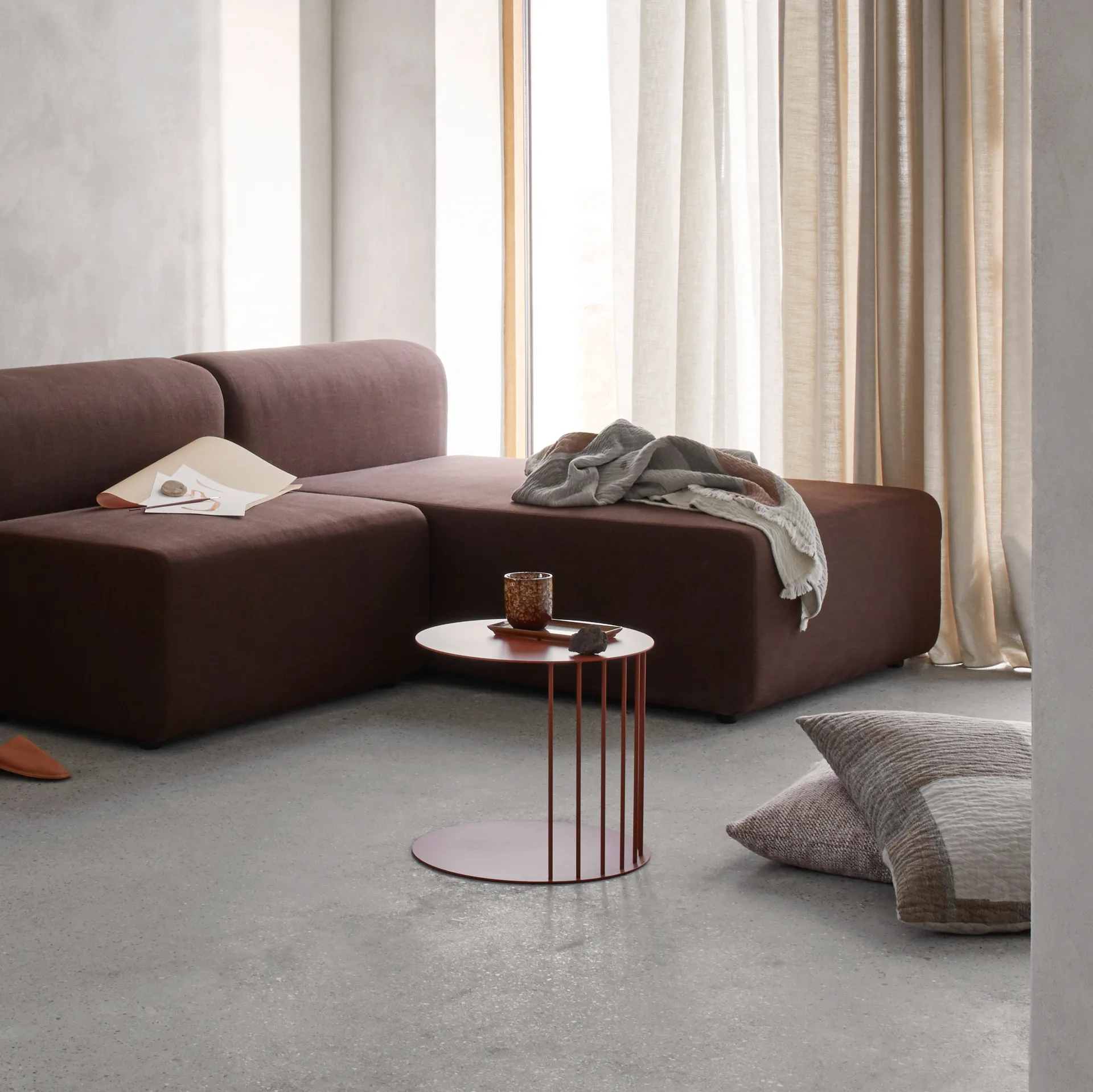 Capa de almofada Patch 60x60 cm, beige-brown Broste Copenhagen