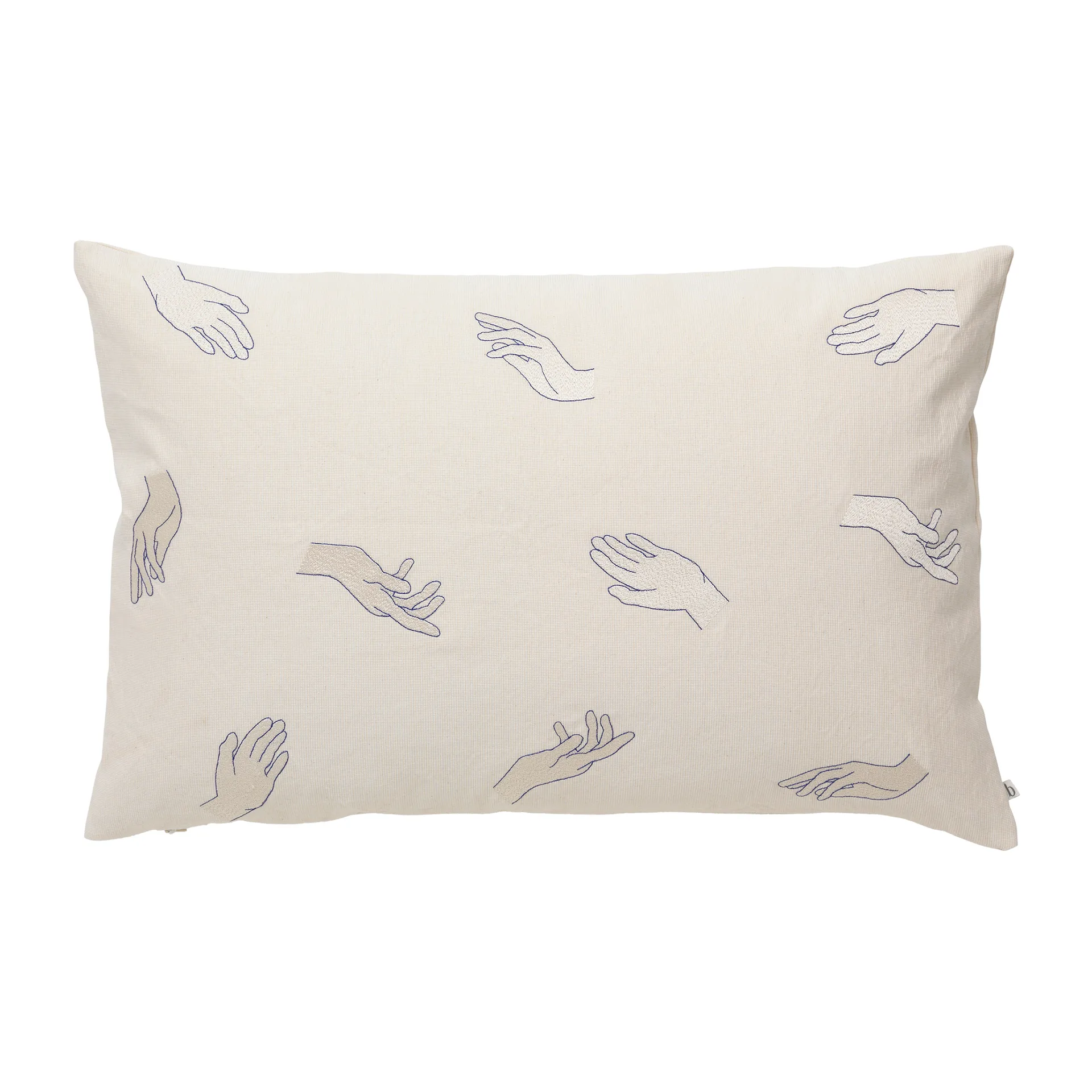 Capa de almofada Touch 40x60 cm, Intense blue-off white Broste Copenhagen