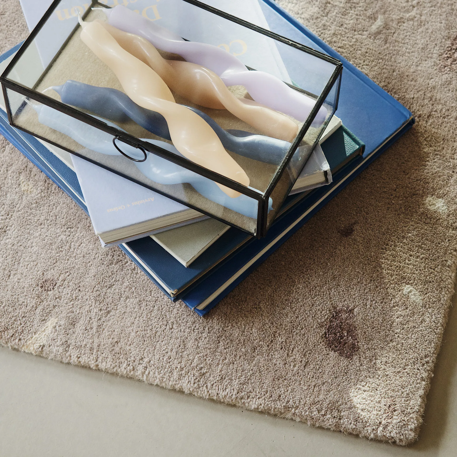 Carpete de lã Terrazzo 140x200 cm, carafe brown-blue spot Broste Copenhagen