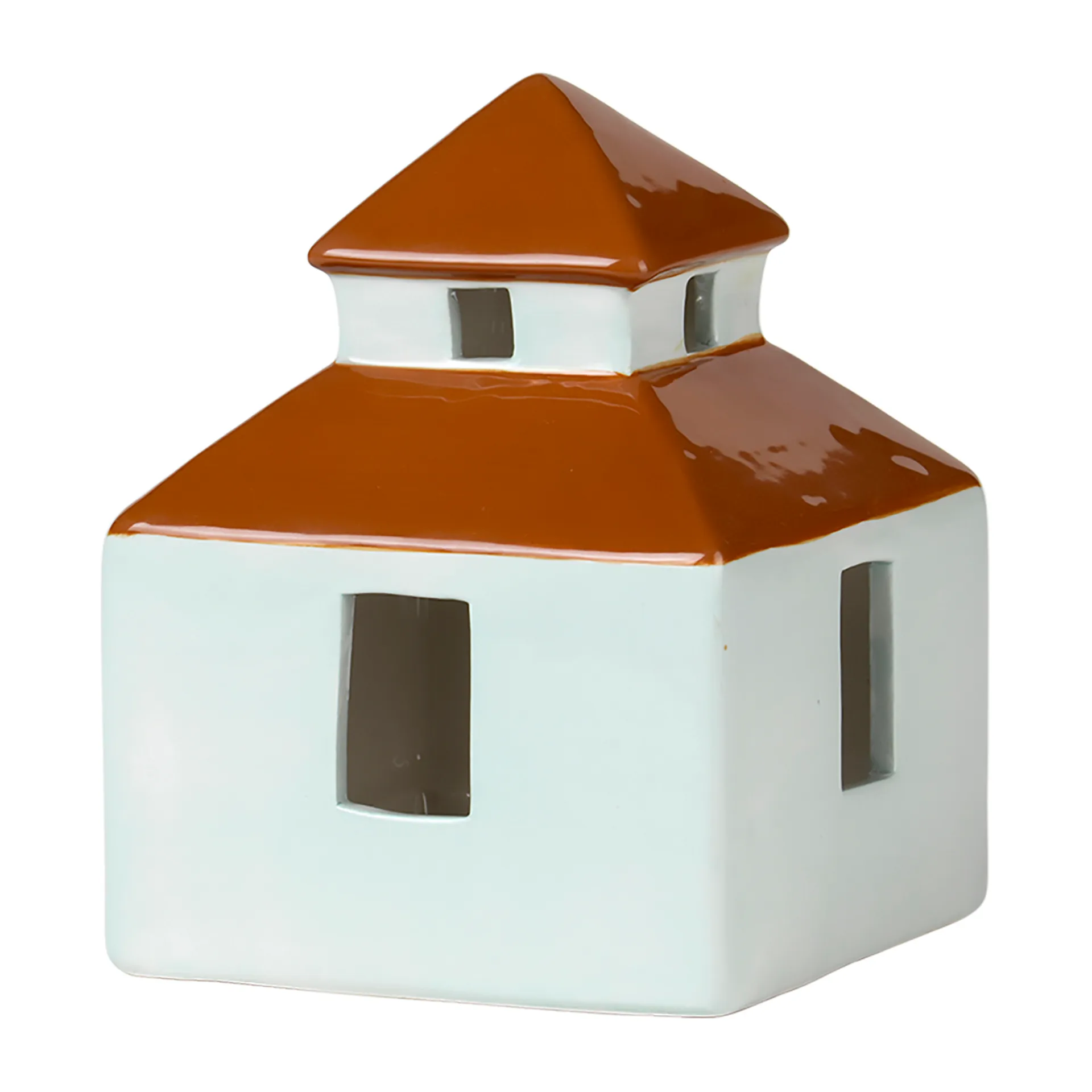 Casa decorativa Bo 13.2x18 cm, Light turquoise-caramel brown Broste Copenhagen