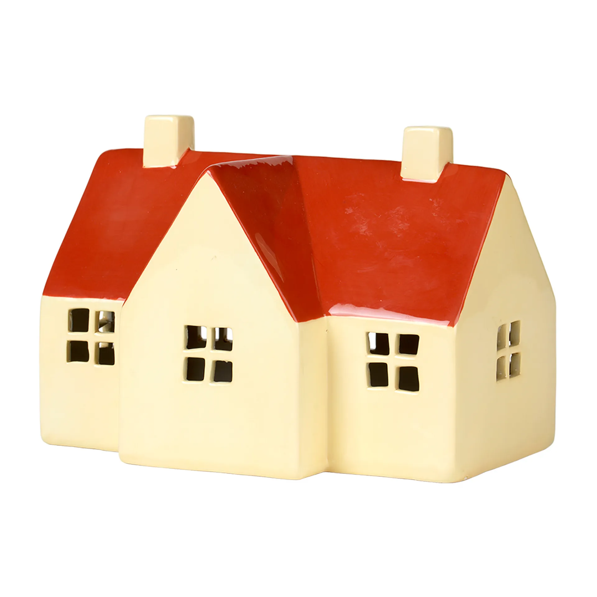 Casa decorativa Bo 13.2x18 cm, Light yellow-pumpkin orange Broste Copenhagen