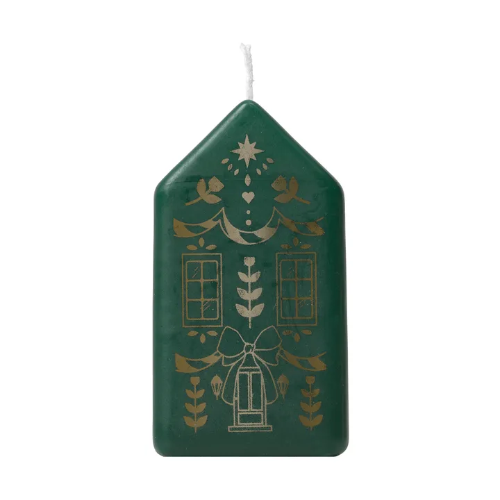 Casa vela cilíndrica - Dark Green-Gold - Broste Copenhagen