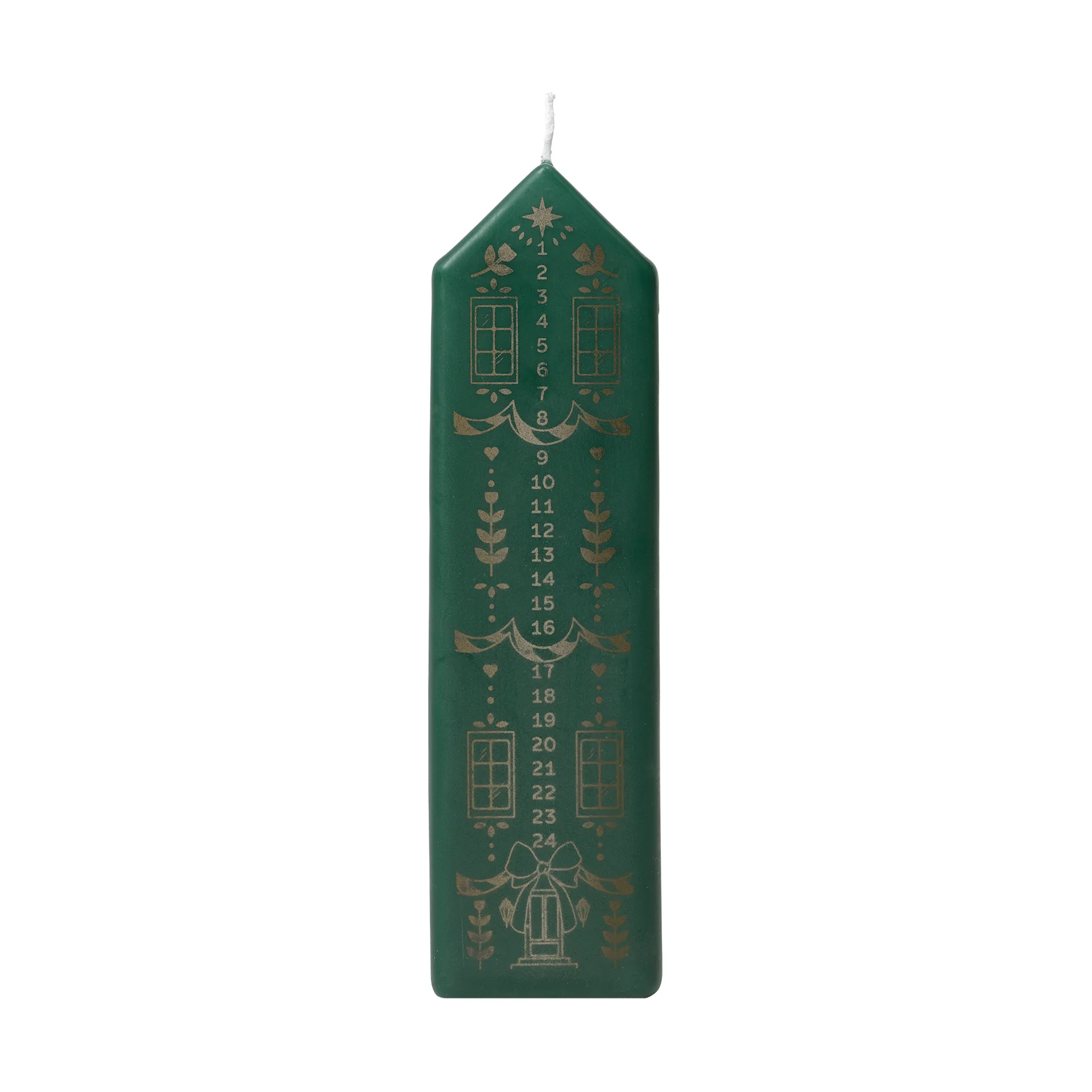 Casa vela de calendário, Dark Green-Gold Broste Copenhagen