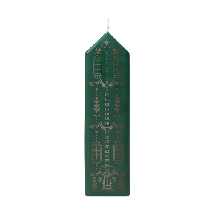 Casa vela de calendário - Dark Green-Gold - Broste Copenhagen