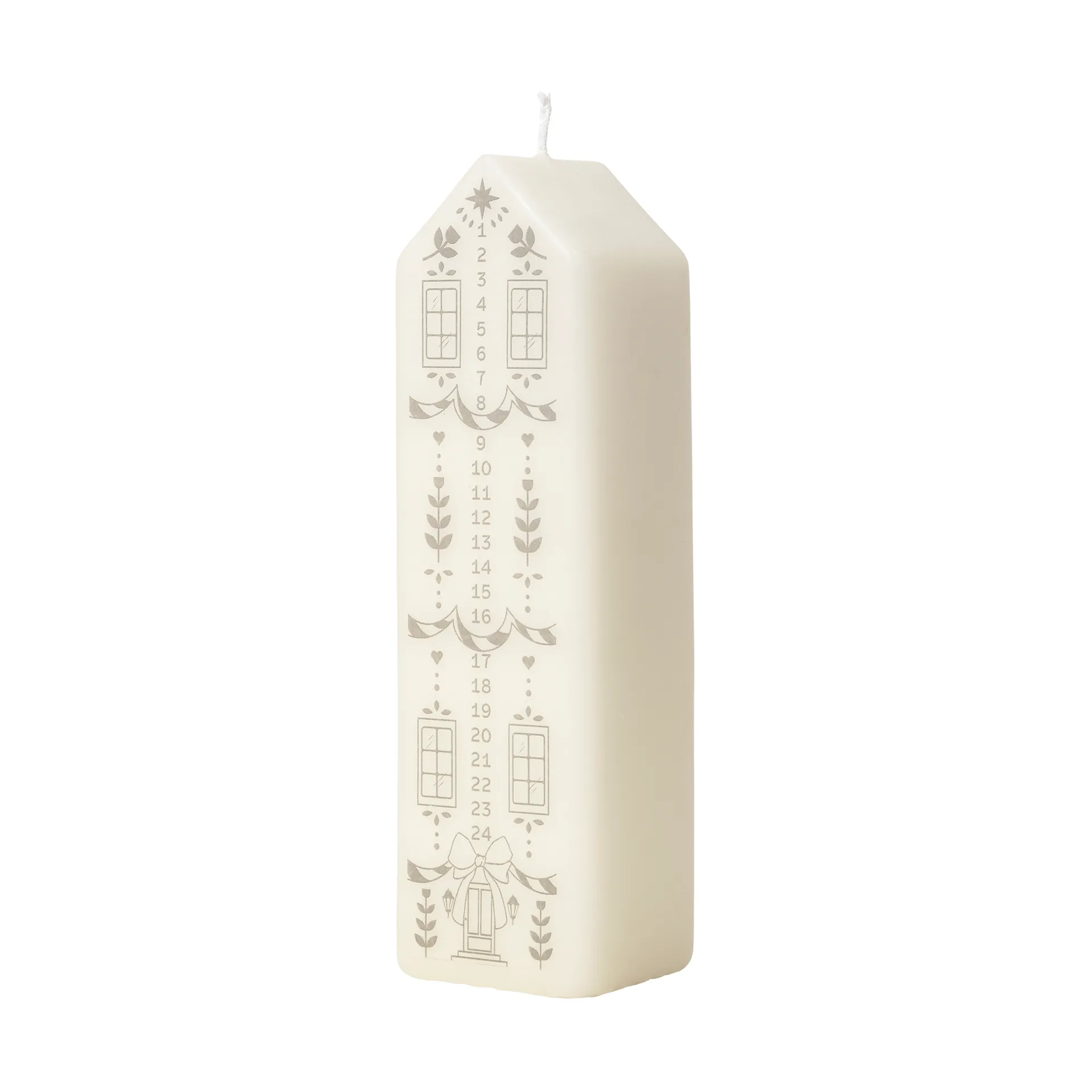 Casa vela de calendário, White-Silver Broste Copenhagen