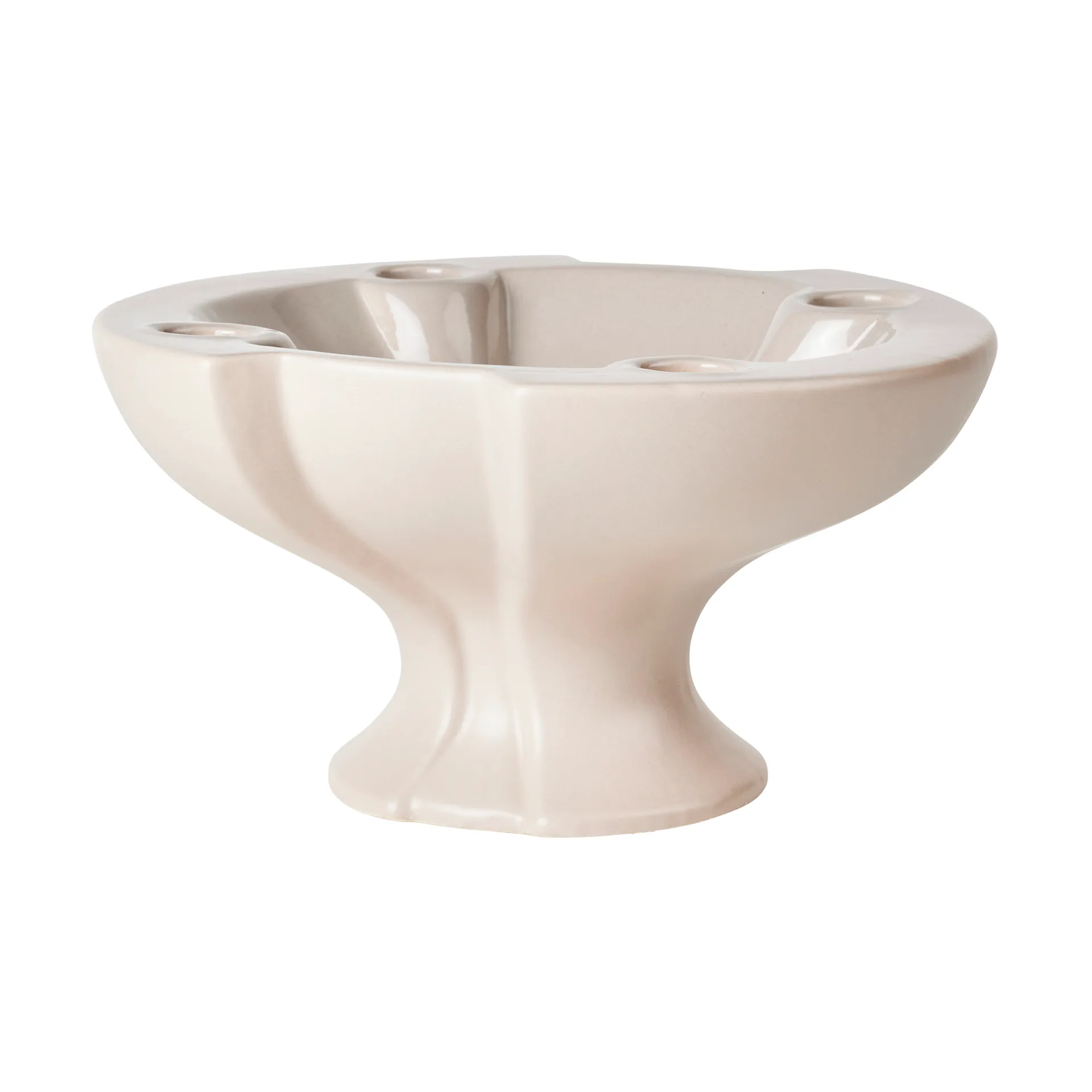 Castiçal Leda Ø22x12 cm, Cinzento-Areia  Broste Copenhagen