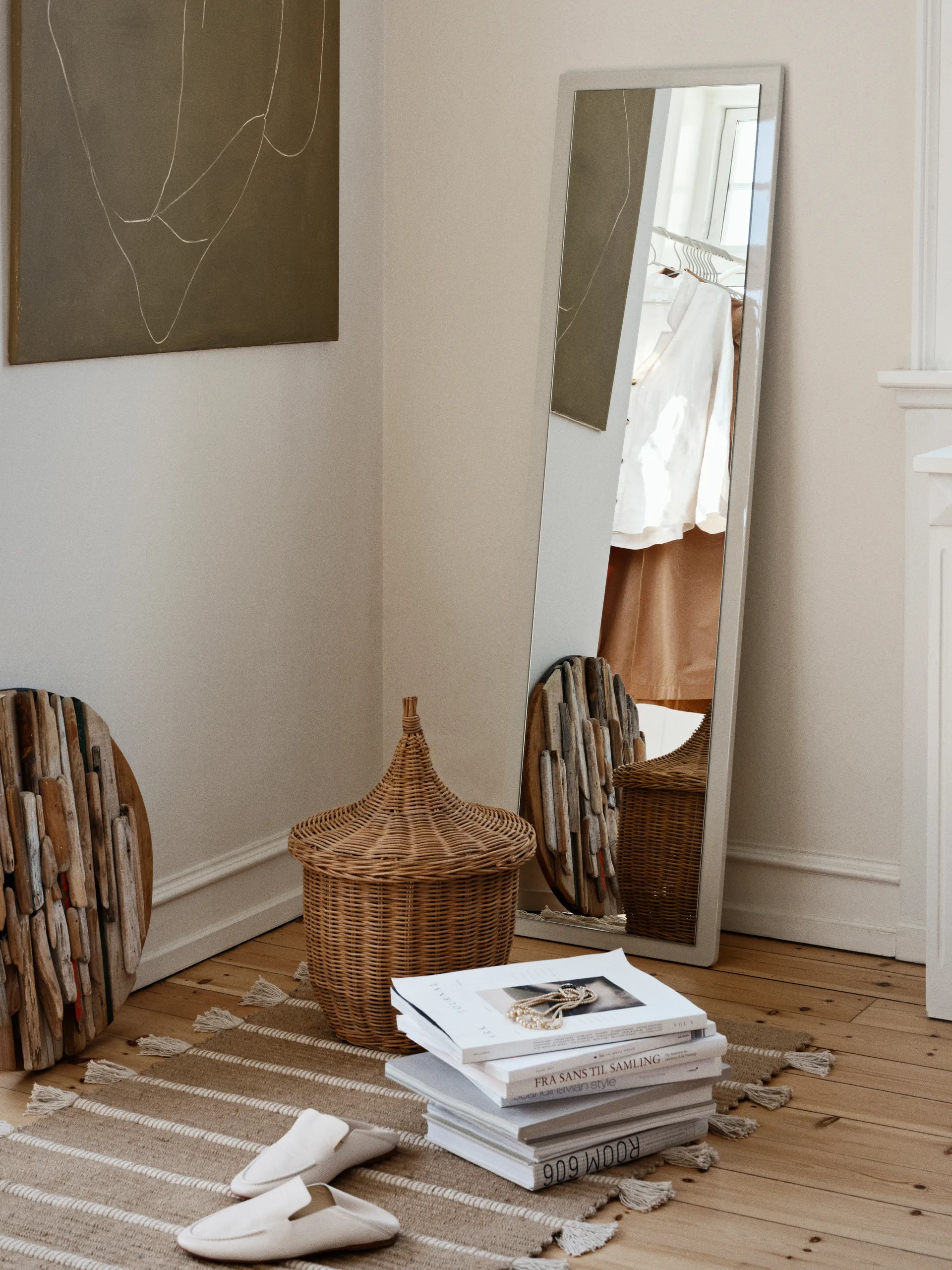 Cesto Pallas 2 peças, Natural-brown Broste Copenhagen