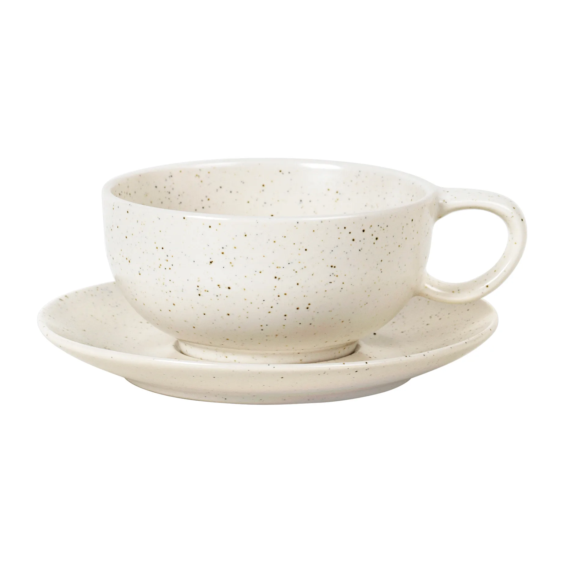 Chávena com pires Nordic Vanilla 25 cl, Cream with grains Broste Copenhagen