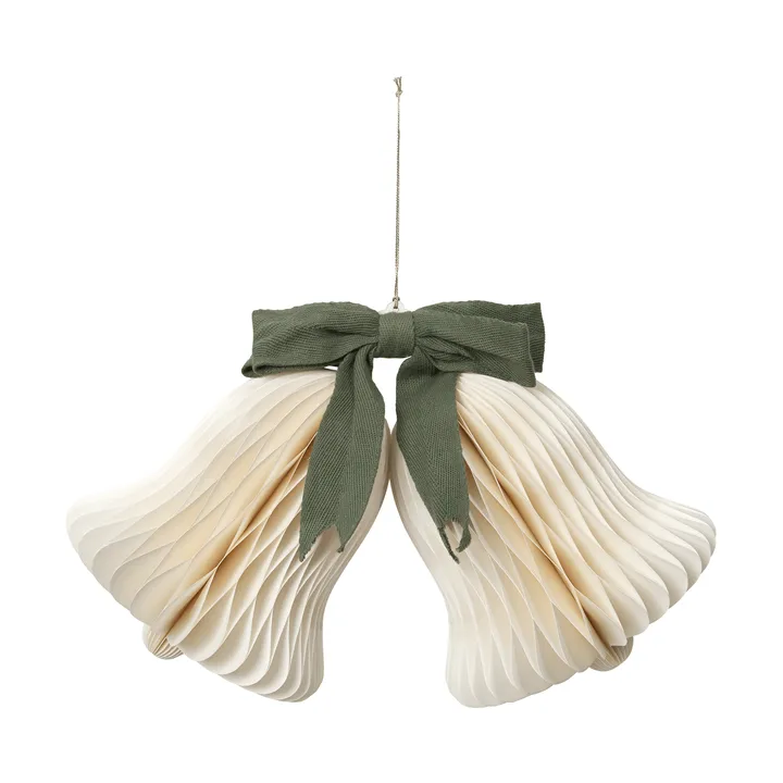 Chime sino pendente de Natal - Off White-Grape Leaf Green - Broste Copenhagen