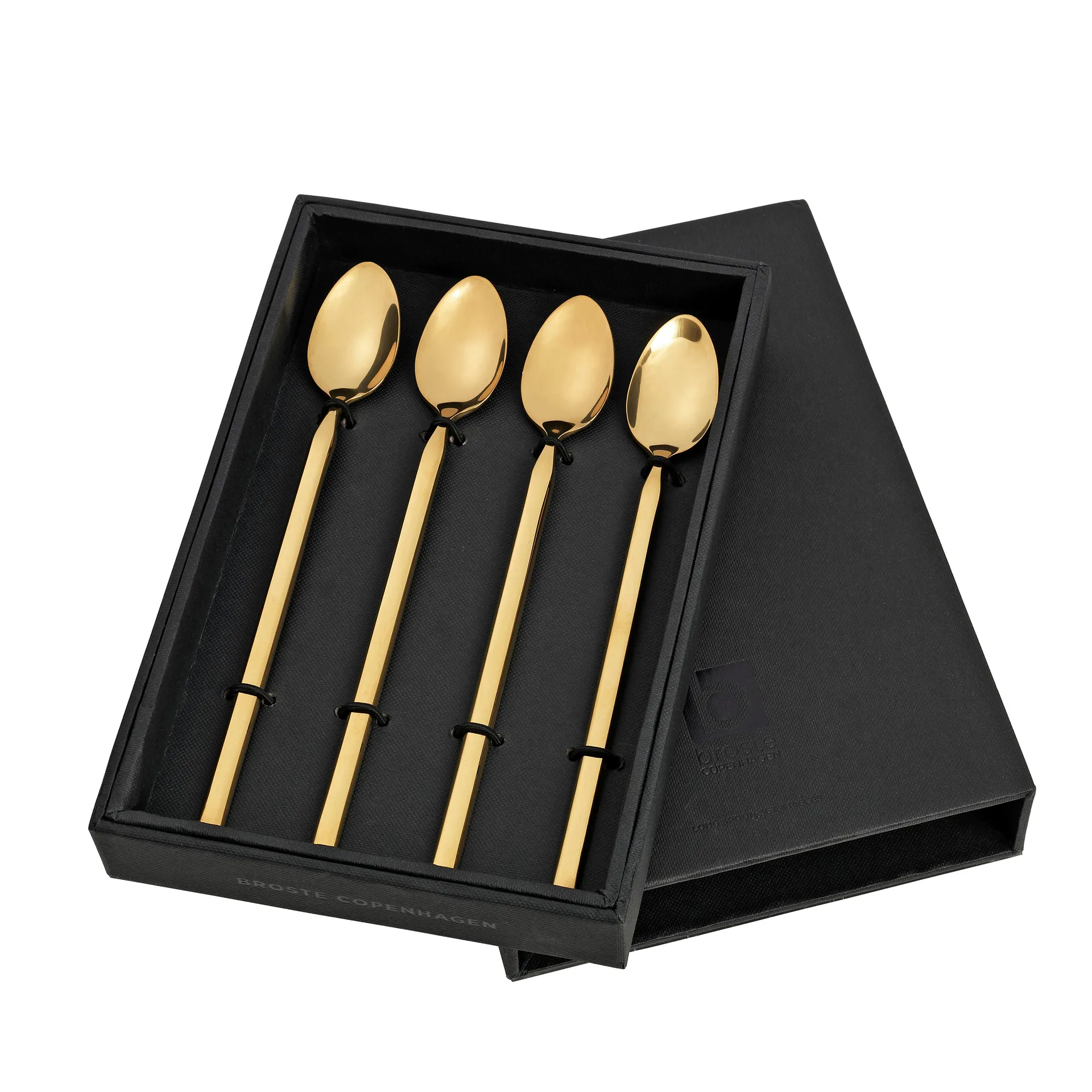 Colheres longas Tvis, 4 un., dourado Broste Copenhagen