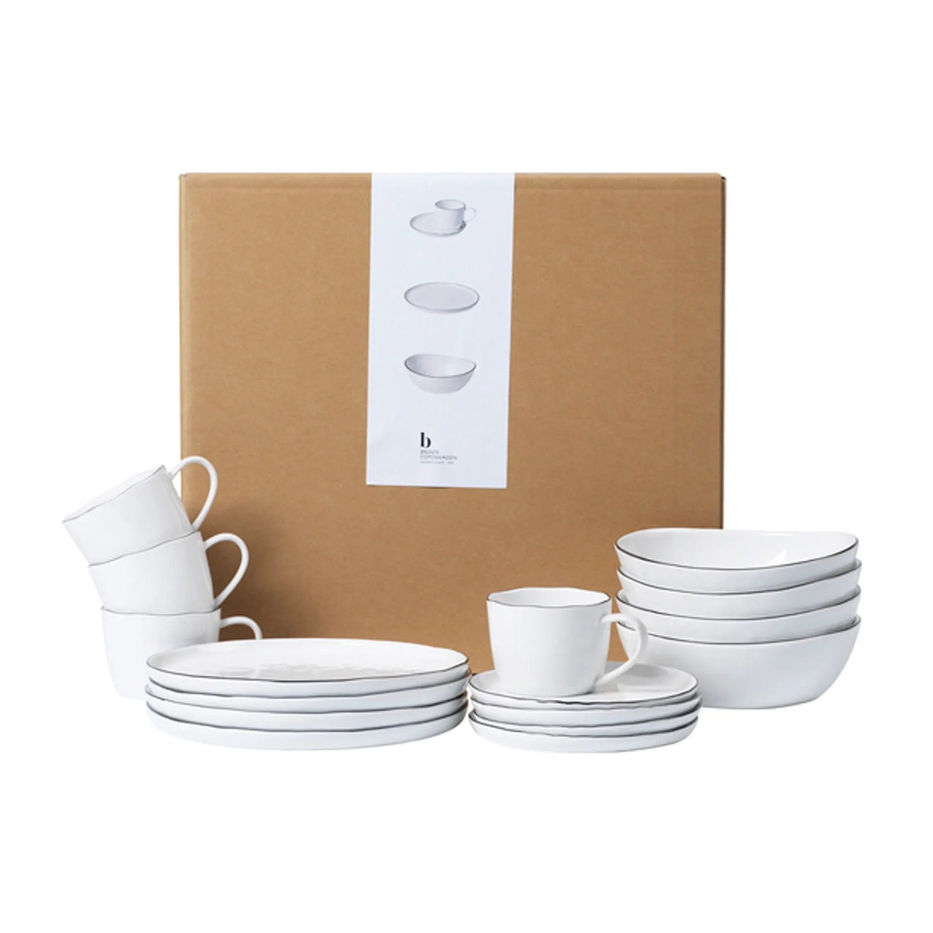 Conjunto de café da manhã Nordic Salt, 16 peças  Broste Copenhagen