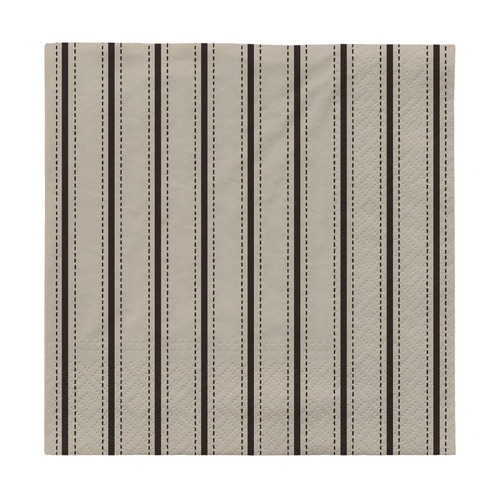 Dolly guardanapos de papel 33x33 cm 20 unidades - Preto-branco sujo - Broste Copenhagen