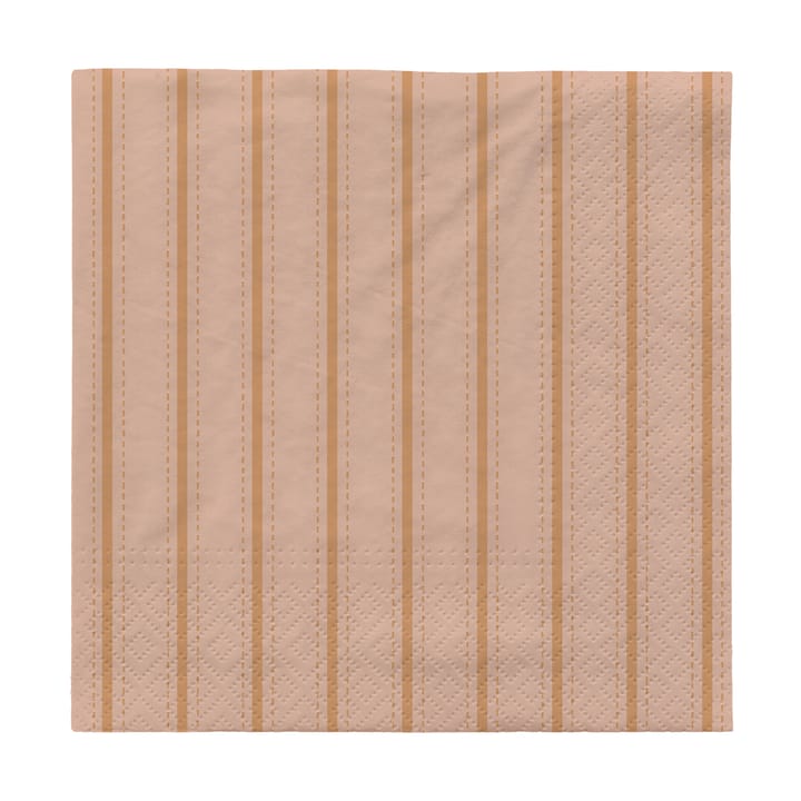 Dolly guardanapos de papel 33x33 cm 20 unidades - Rosa suave-areia canela - Broste Copenhagen