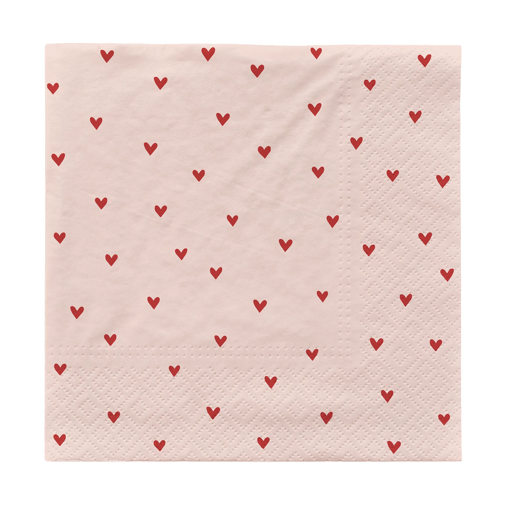 Dolly guardanapos de papel 33x33 cm 20 unidades, Rosa suave-vermelho Broste Copenhagen
