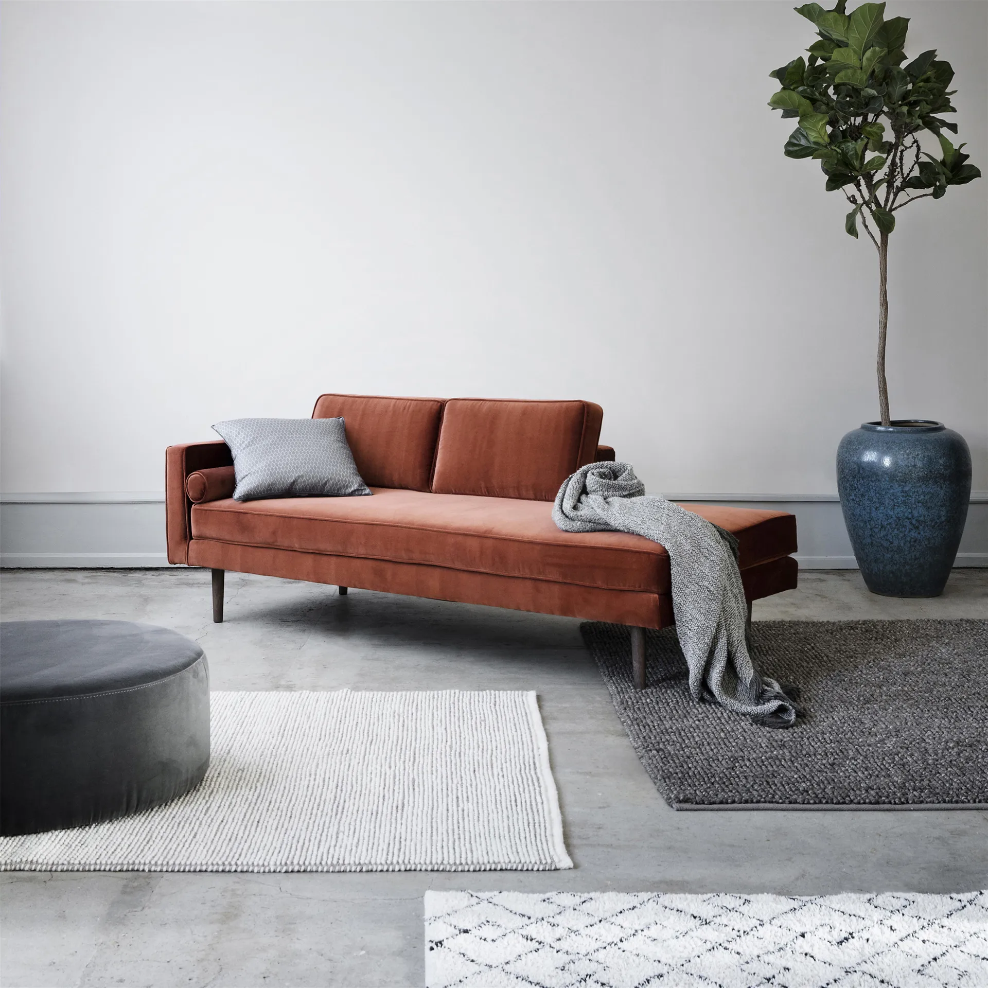 Espreguiçadeira Wind, caramel cafe (vermelho) Broste Copenhagen