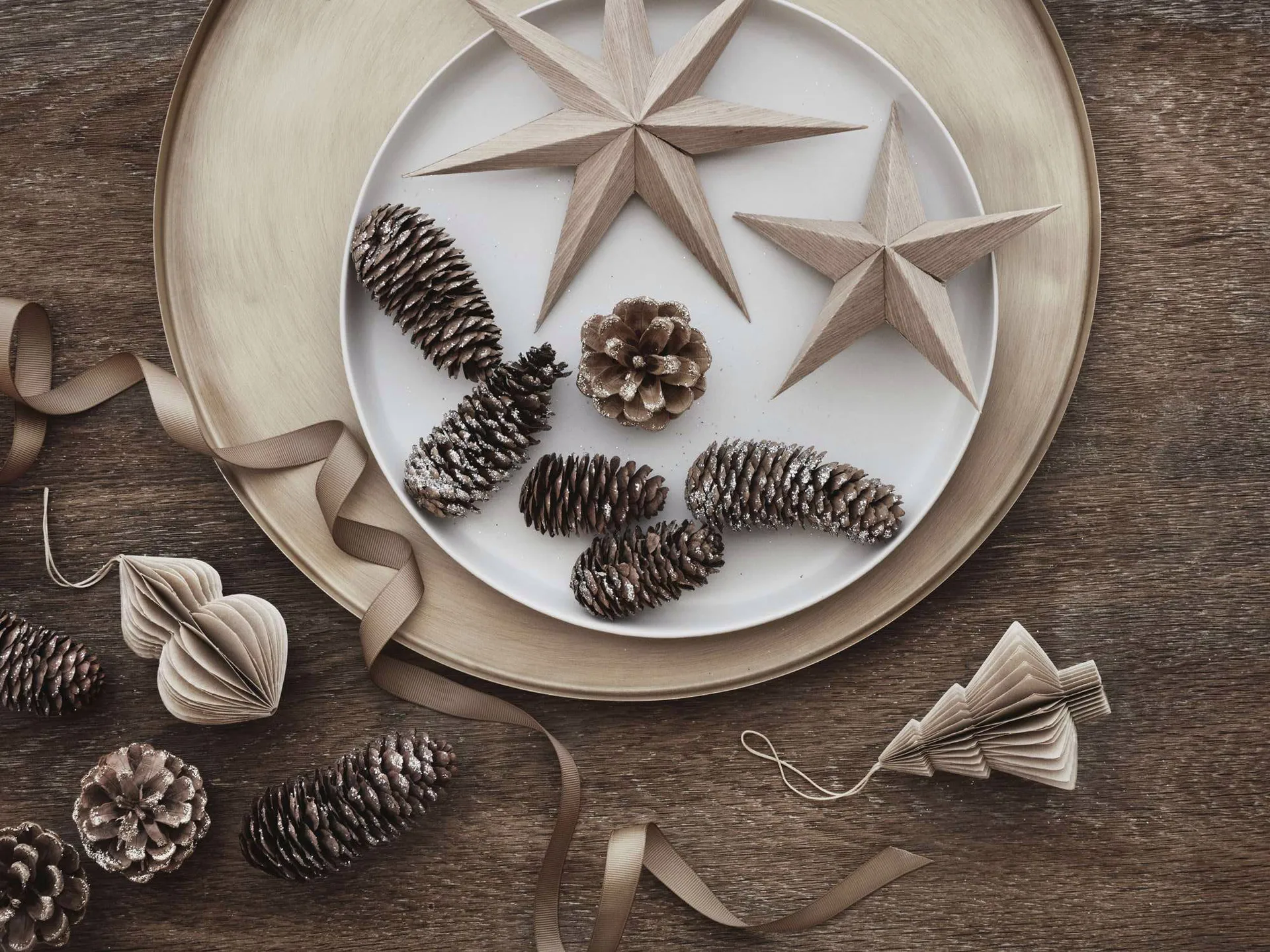 Estrela de madeira Venice Ø20 cm, Natural Broste Copenhagen