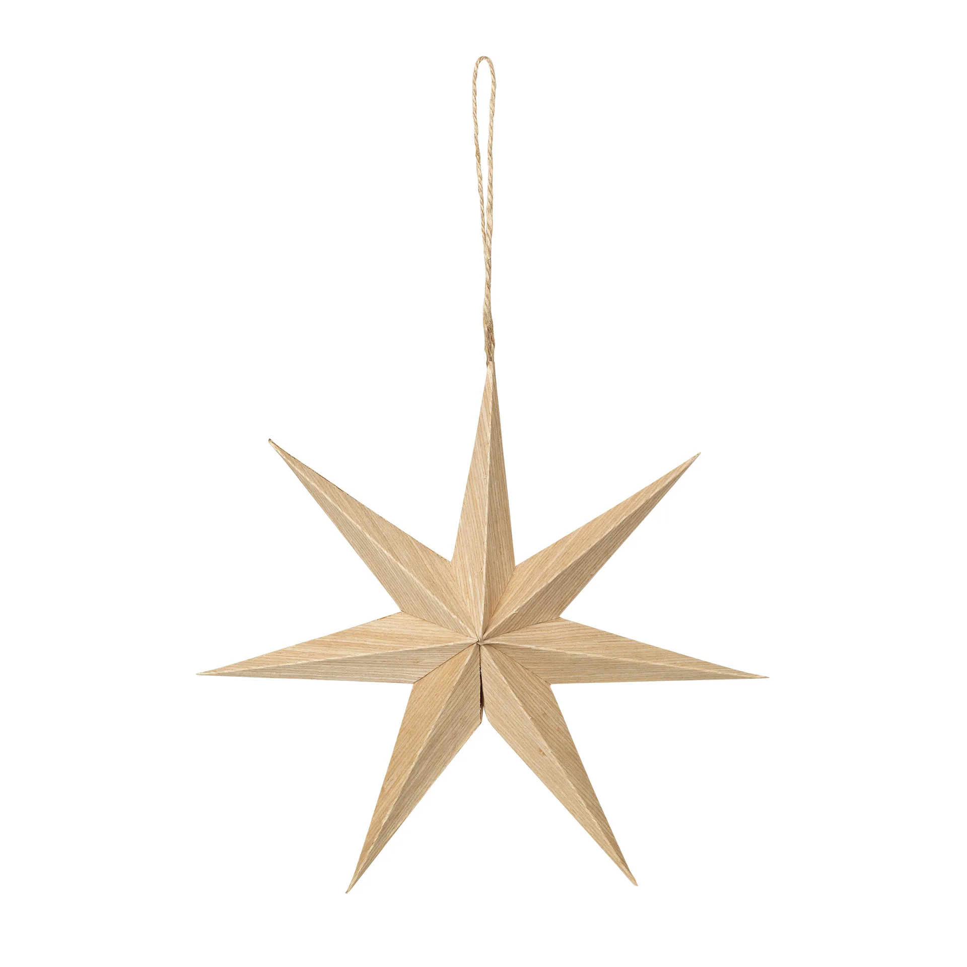 Estrela de madeira Venice Ø20 cm, Natural Broste Copenhagen