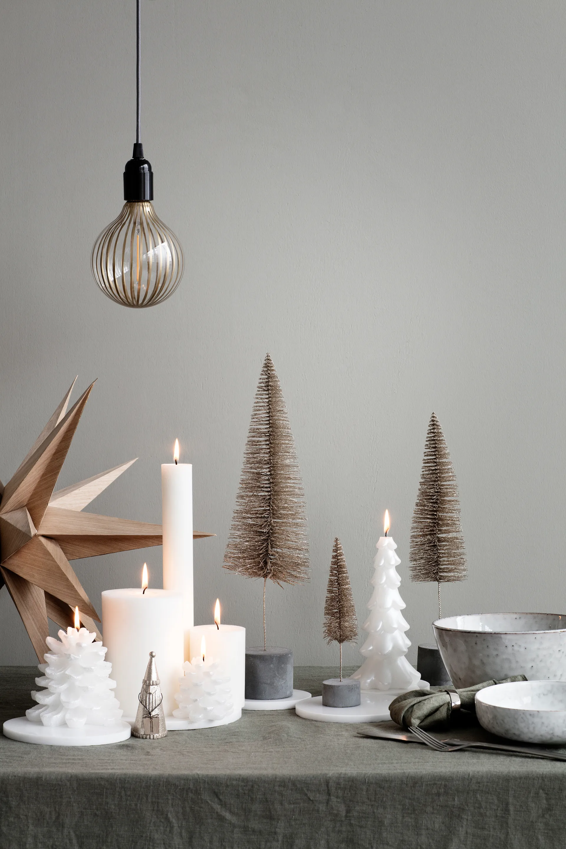 Estrela de madeira Venus Ø55 cm, Natural Broste Copenhagen